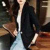 Damenanzüge Blazer Koreanischer Stil Braune Anzugjacke für Frauen Blazer Frühling Herbst Temperament Mode Lässig Kaffee Frau 231018