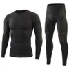 Hommes sous-vêtements thermiques sans couture serré tactique hommes Sports de plein air fonction respirant entraînement cyclisme Thermo longs ensembles 231018