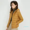 2023-Women's Yoga Short Thin Down Jacket Outfit Solid Color Piffer Coat Sports Winter Outwear 15 Colors S-4XL