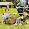 Lägermöbler barn sommar utomhus vikstol barnstol ultraljus aluminium legering månstol camping bärbar strand grillfiske stol 231018
