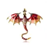 Breloques WZNB 2 pièces émail Dragon pour la fabrication de bijoux pendentif broche animale résultats bricolage boucle d'oreille collier accessoires fournitures