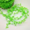 Flores decorativas 10 metros de seda em forma de folha artificial flor folhas verdes para decoração de casa diy grinalda scrapbooking artesanato falso