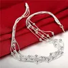 Женское теннисное ожерелье из стерлингового серебра с пятью линиями и легкими бусинами GSSN213, модное милое ювелирное изделие из серебра 925 пробы Graduated177C