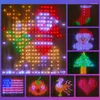 Cordas 400 LED Luz de cortina inteligente 2X2 / 3X3M DIY App String Imagem Texto Display Fairy Garland