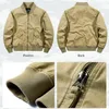 Giacche da uomo Uomo Pilota Bomber Giacca in pile Fodera di lana Cappotto caldo Maschile Oversize MA1 Giacche Abiti taglie forti Autunno Inverno 231017