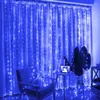 Strängar USB FESTOON LED String Light 8 Mode Remote Christmas Fairy Garland Curtain Decor for Home Holiday Decorative Year Lamp