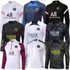 22 23 Paris tracksuit soccer jersey PSs messiS MBAPPE Classic style Training JERSEY Half pull Long sleeve SERGIO RAMOS VERRATTI ICARDI adult football Training TOP