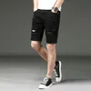 Männer Weiß Denim Shorts Neue Sommer Männer Löcher Kurze Jeans Baumwolle erstreckt sich Casual284G