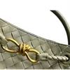 Bag Handbag Bvs Bag Dinner Bag 2023 Jodie Woven Knotted Genuine Sheepskin with Logo Cosmetic y New Andiamo Tote Shopping Fashion Real Leather He5r