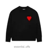 Moda amisweater paris sweater erkek tasarımcı örgü gömlekler uzun kollu fransız cadde bir kalp desen yuvarlak boyun örgü erkekler kadınlar s-xls78f