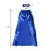 Cape de fête unie monocouche 110x70cm, avec masque, Costume de Cosplay pour enfants, couleur unie, simple à lacets, taille Adt, livraison directe