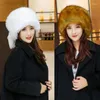 Berretti 2023 di Modo Antivento Peluche Cosacco Stile Russo Delle Donne di Inverno Morbido Sci Paraorecchie Cappelli Caldo Rotondo Cappello Piatto Copricapo Femminile