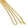 Collana da donna da uomo in vero oro giallo 18 carati con catena a 24 corde GF gioielli affascinanti NO diamante272v