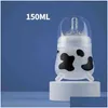 Biberons # Sile Biberon pour bébé Vache mignonne imitant le lait maternel pour les nourrissons nés Anti-coliques Anti-étouffement Fournitures 29 Bébé, Enfants M Dhyw8