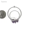 Anhänger Halsketten 10 stücke Großhandel Handgemachte Schmuck Gelötet Freie Form Punkt Silber Farbe Zinn Amethysten Kristall PM41218