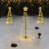 Decorações de Natal Ao Ar Livre À Prova D 'Água Solar Led Decoração Da Árvore de Natal Solar Powered String Luzes Ano Ornamento Decoração Do Jardim 231017