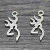 40pcs lot Deer Head Silhouette With Antlers Charm 28x11mm Antique Silver Deer Antlers Charms Pendants pj28293f