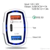 Avec boîte de vente au détail Chargeur de voiture USB 3 en 1 Charge rapide Type C QC3.0 PD QC 3.0 Chargeurs USBC pour iPhone 13 12 11 X 87 Pro Max et Samsung 12 LL