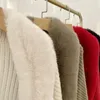 Sjaals Vrouwen Winter Gebreide Sjaal Met Faux Bontkraag Kwastje Vrouwelijke Elegante Poncho Lange Warme Wraps Mantel Cape Tops