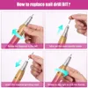 Nail Manicure Set Rechargeable Drill Electric File 45000RMP Professional Kit For Acrylic Gel Pedicure Polishing 231017