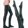 Chaussettes en Latex pour hommes, Look mouillé, bas en cuir, cuisses hautes, collants huileux, vêtements de club amincissants, Costumes de fête de nuit pour hommes adultes