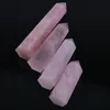 70-80MM Natural Rock Pink Rose Quartz Crystal Wand Point Healing Mineral Stone Pink292C