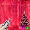 Cordas 6m cortina guirlanda led string luzes festival decoração 8 modos usb controle remoto feriado casamento fada luz de natal