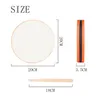 20*20CM Wood Hand Drum Dual Head with Drum Stick Percussion Musical Educational Toy Instrument for KTV Party Kids Toddler SN4485