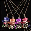 Pendant Necklaces Fashion Necklaces Halloween Skl Charm Jewelry Link Chain Magician Rose Flower Pendant Necklace For Women Girl Lady R Dh9Io