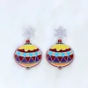 Christmas earring studs color Santa Claus house sweater bell personalized acrylic earrings