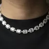 Gioielli da uomo Hip Hop Bling ghiacciati 18 20 Sparking 5A Cubic Zirconia Cz Cluster Collana con catena da tennis Girocolli230c