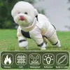 Hundkläder Pet Clothes French Bulldog Coat för små hundar Vattentät jacka Buildin Collar Valp Jumpsuit Reflekterande kläder Apparel 231017