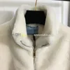 여자 자른 봉제 조끼 편지 엠보싱 따뜻한 조끼 zip lambswool 코트 디자이너 민소매 코트