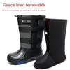 Botas masculinas neve à prova d 'água pregos de aço midtube pesca mais veludo anticold bota para homens inverno ao ar livre camuflagem 231018