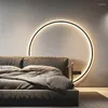 مصابيح الجدار الإبداعية LED دائرة الخلفية مصباح المنزل ديكور داخلي الشمعدانات قاعة غرفة المعيشة