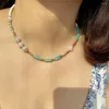 Choker 2023 Fashion Boho Colorful Natural Stone Seed Beaded Chains Halsband för kvinnor Egirl Summer Beach Party Jewelry Gifts