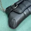 5A kvalitet hästbitkedja axelväska äkta läder kvinnor hobos handväskor handväska underarmpaket inre modebrev silver hårdvara 27 cm