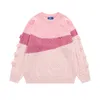 Men's Sweaters Sweater Three-dimensional Small Flower Gradient Tie-dye For Men And Women Trend Couple Loose Twist Knit