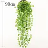 Fleurs décoratives 90 cm plantes vertes artificielles tenture murale feuilles de lierre radis algues raisin fausse vigne maison jardin fête décor de mariage