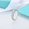 Paar-Paar-Ring aus Sterlingsilber, besetzt mit Diamanten, T-Ring aus 18-karätigem Roségold für Männer und Frauen. Advanced Sense Ring