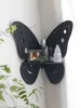 Storage Holders Racks Crystal Wall Shelf Wooden Butterfly Lotus Moth Stone Stand Hanging Display Boho Home Decoration Room Decor 231017