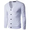 2022 inverno masculino com decote em v fino sweatercoats outono casual único breasted cardigans camisola de malha masculina malhas