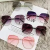 Sunglasses Square Women Metal Cat Eye Brand Designer Sun Glasses Female Travel Driver Gradient Fashion