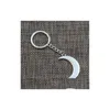 Nyckelringar nya 20st/parti DIY Key Ring Accessories Antik Sier Zinc Alloy Moon Charms Chain Keychain Jewelry Dhtlf