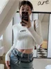 Dames Knits Tees Deeptown Koreaanse Mode Cropped Sweater Dames Vintage Hip Hop Sexy Slim Hollow Out Pullover Casual Chic Knitwear Y2K Tops Grunge 231018