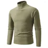 Herrenpullover Slim Blank Tops Männer Herbst Winter Mock-Neck Langarm Pullover Pullover Bluse Top Gute Qualität Frühling Herbst Pullover Mann