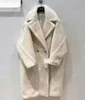 Cold resistant women coats vanilla MMAX teddy bear alpaca fur XLong coat Lapel Neck warm parkas
