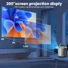 Transpeed 260ansi Projector 1280720p examen Support 4K WiFi 200 "Screen BT50 Speaker 5W Proytor Outdoor Portable 231018