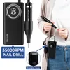 Nail Manicure Set 35000 rpm borrmaskin med HD LCD -skärm laddningsbar mästare för bärbar fräsning 231017