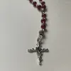 Chaînes Pétales Épines Collier Rosaire Personnalisé Avec Perles Noires Dark Fairy Core Chain Goth Y2k